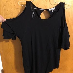 Black off the shoulder blouse